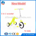 2016 Nuevo modelo barato precio tres rueda auto equilibrar pro niños pedal foot kick scooter